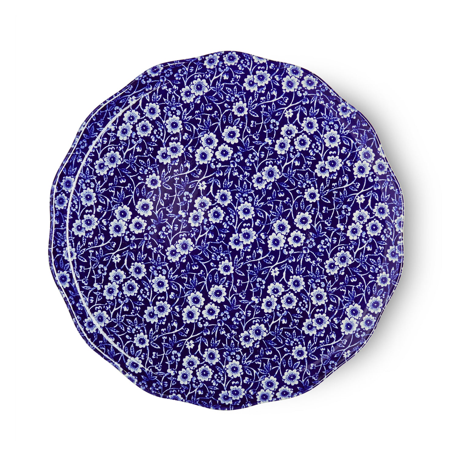 Burleigh Blue Calico Cake Plate 28cm - 2