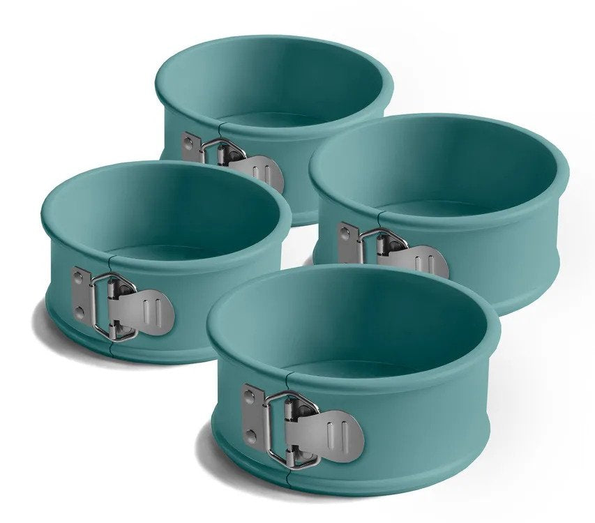 Jamie Oliver Mini Springform Cake Tin, Set Of 4, Atlantic Green