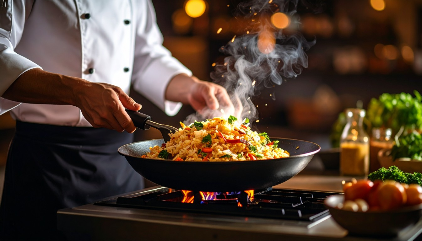 Someone Making Fried Rice How To Make Fried Rice At Home? – thinKitchen