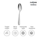 Culinex by thinKitchen | Dora 18/8 Stainless Steel All Purpose Serving Spoon, Mirror Finish, Set of 2