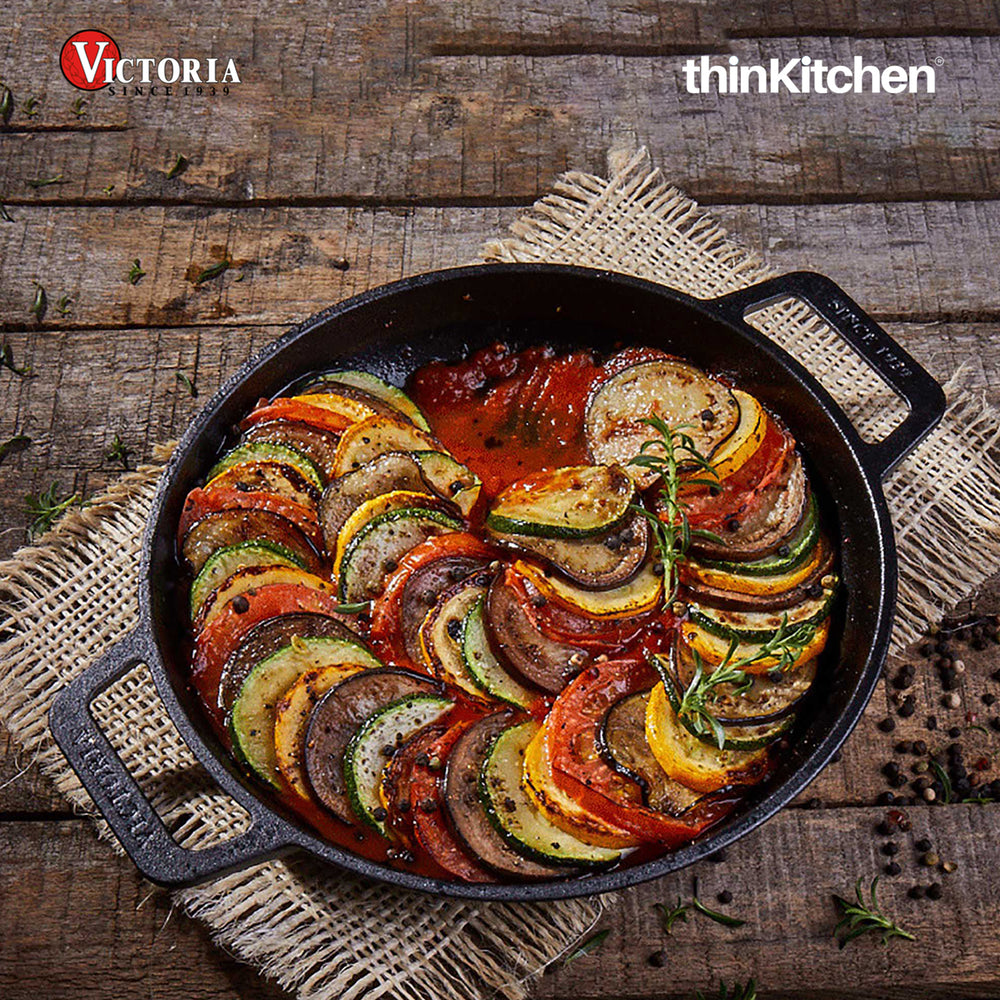 Victoria 10" Pre-Seasoned Cast Iron Skillet | Premium Frying Pan For Steak, Chicken & Eggs