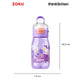 Zoku Purple Flowers Flip Gulp Kids Bottle, 415ml