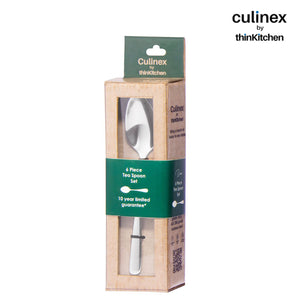Culinex by thinKitchen | Dora 18/8 Stainless Steel Tea Spoon, Mirror Finish, Set of 6