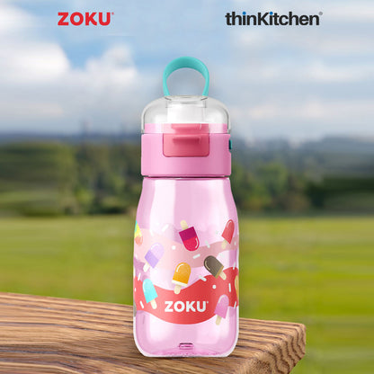Zoku Pink Pops Kids Flip Gulp Bottle