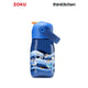 Zoku Blue Shark Flip Straw Bottle, 415ml