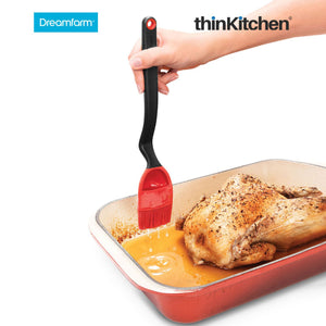 Dreamfarm Brizzle - Non-Drip Basting Brush with Scoop Reservoir, Red