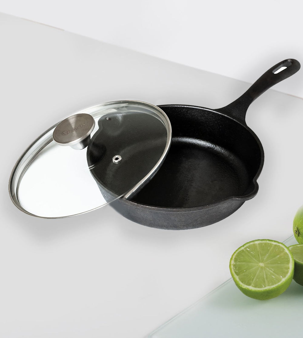 Victoria Tempered Glass Lid With Steam Vent For 8" Cast Iron Skillet