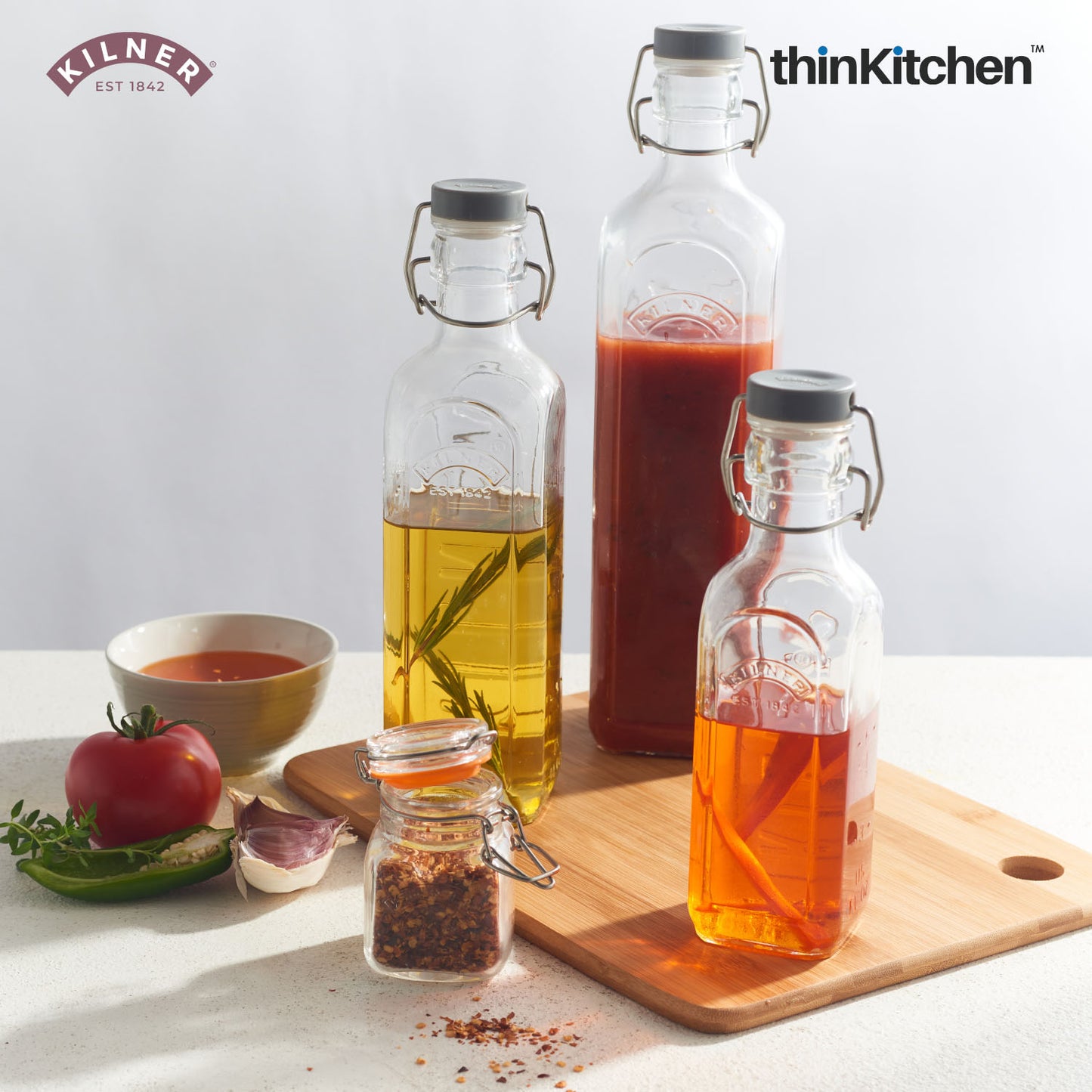 Kilner 1 Litre New Clip Top Bottle