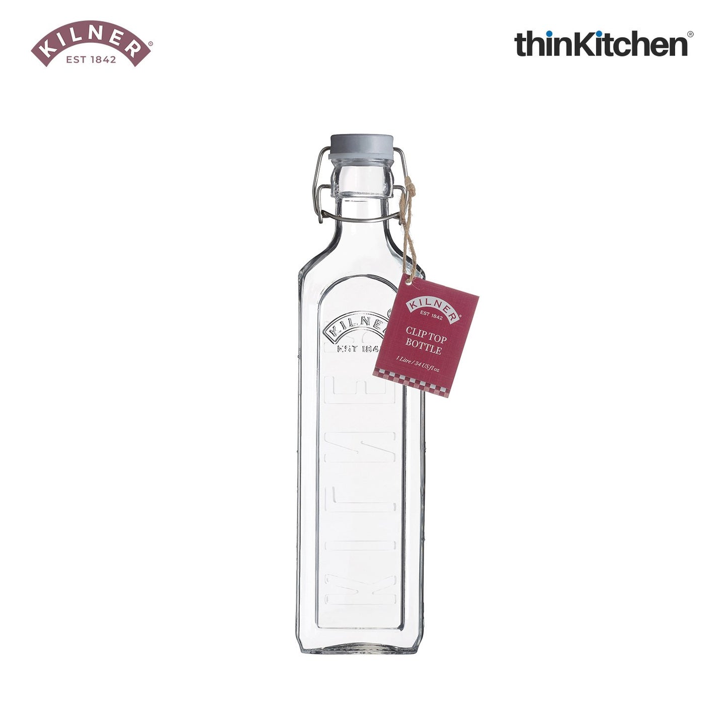 Kilner 1 Litre New Clip Top Bottle
