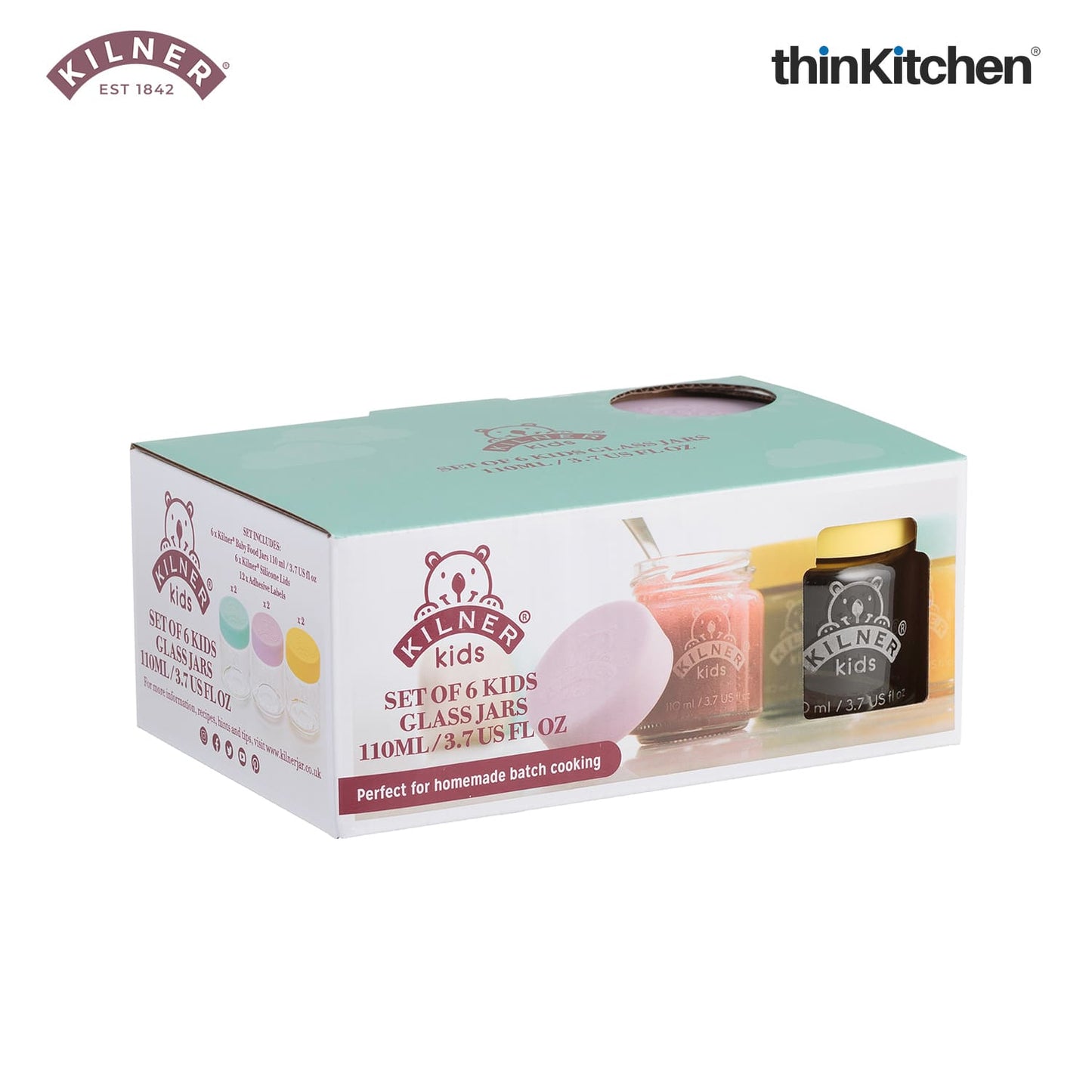 Kilner Set Of 6 Kids Jars 110ml
