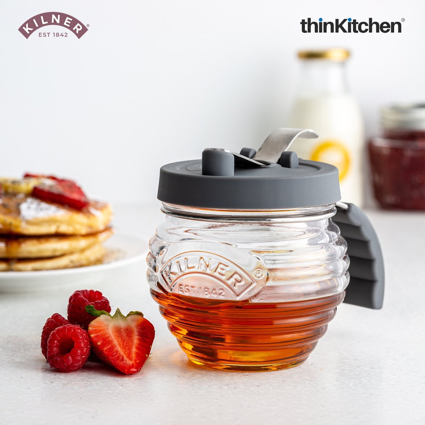 Kilner Glass Syrup Honey Dispenser 400 Ml