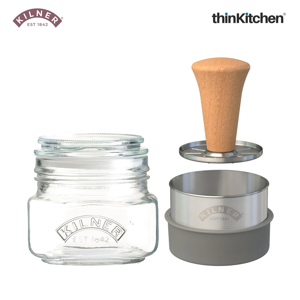 Kilner Premium 500 ml Mash and Store Glass Jar Set for Homemade Guacamole, Hummus, Baby Food, Kitchen Prep and Serving