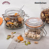 Kilner® Premium Clip Top Square Glass Jar 0.25L | Airtight Food Storage for Herbs, Spices, Nuts & Seeds | Durable & Sustainable Glass Container