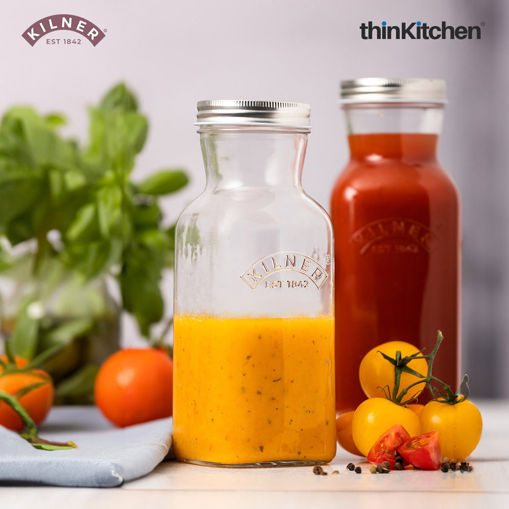 Kilner Premium 500ml Leakproof Glass Bottle for Milk, Smoothies, Sauces, Juices, Oil, Vinegar