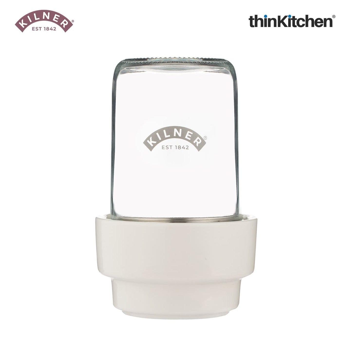 Kilner Sprouting Set | Glass Sprout Jar with Stainless Steel & Ceramic Base