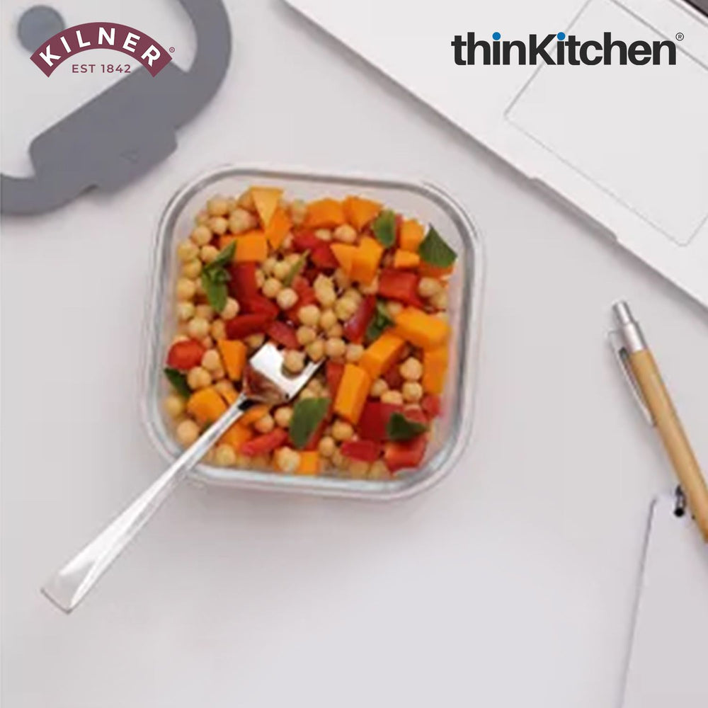 Kilner Airtight Premium 310ml Leakproof Glass Container for Food Storage, Leftovers, Snacks & Meal Prep