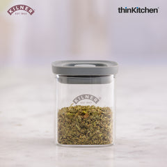 Kilner Fresh Storage Airtight Glass Spice Jar with Vacuum Seal - 160ml