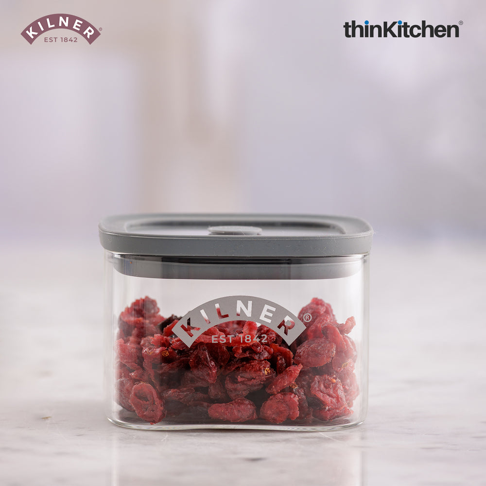 Kilner 500ml Airtight Premium Glass Jar with Vacuum Seal for Coffee, Herbs, Spices, Nuts, Snacks