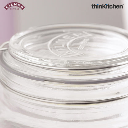 Kilner Premium 5L Airtight Clip Top Glass Drinks Dispenser with Tap for Beer, Detox Water, Juice, Cocktails, Beer, Water Pitcher | Diamond Cut Design, BPA Free, Transparent, Reusable
