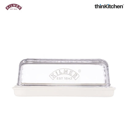 Premium Cheese Store, Butter Dish with Glass Lid & Ceramic Base | Airtight Cheese Storage Container for Fridge Storage & Serving with Silicone Seal