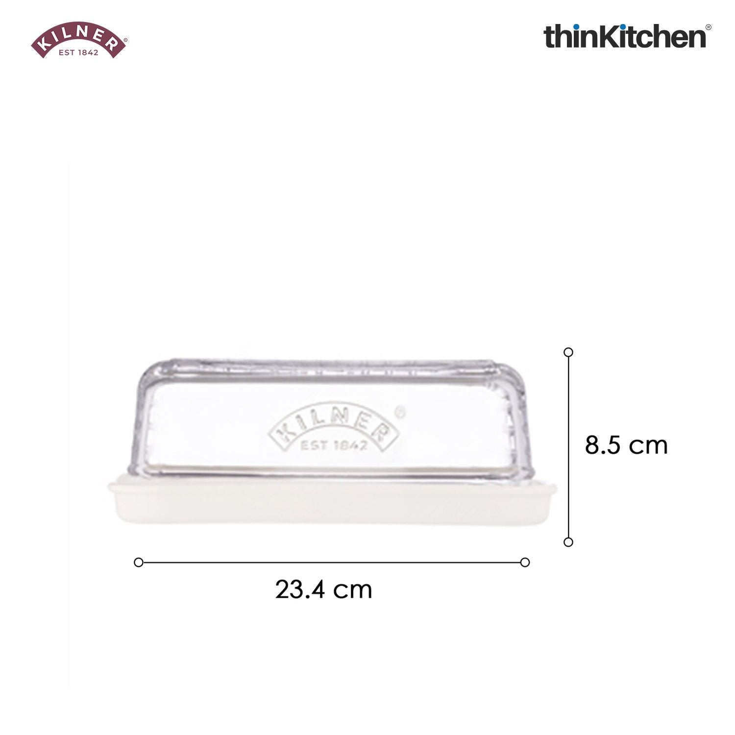 Premium Cheese Store, Butter Dish with Glass Lid & Ceramic Base | Airtight Cheese Storage Container for Fridge Storage & Serving with Silicone Seal - 3