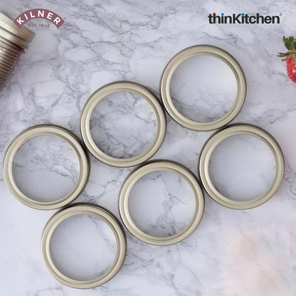 Kilner Set Of 6 W/Mouth Screw Bands