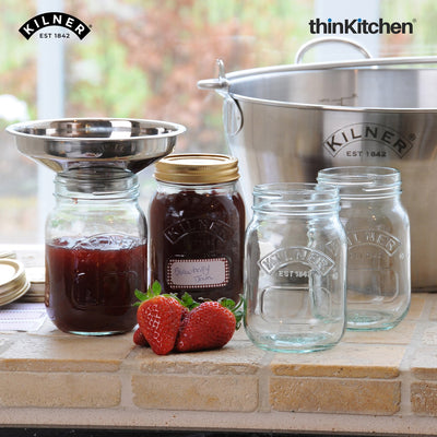 Kilner Borosilicate Leakproof Preserve Glass Jar with Screw Lid, 1 Litre