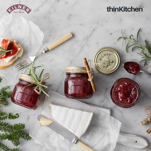 Kilner Premium 250ml Airtight Small Glass Preserving Jar with Screw Lid for Storing and Preserving