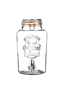 Kilner Clip Top Round Drinks Dispenser, 5 Litre
