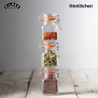 Kilner 70 Ml Clip Top Square Spice Jar