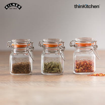 Kilner 70 Ml Clip Top Square Spice Jar