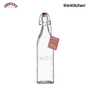 Kilner Clip Top Square Bottle, 1 Litre