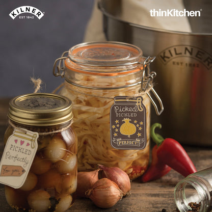 Kilner Clip Top Clear Glass Round Jar 1000 Ml