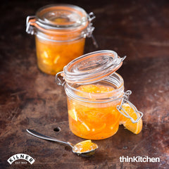 Kilner Premium Clip Top Clear Glass Round Jar 350ml | Airtight Food Storage Container for Jams, Preserves & Pantry