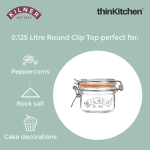 Kilner Clip Top Round Jar, 125ml