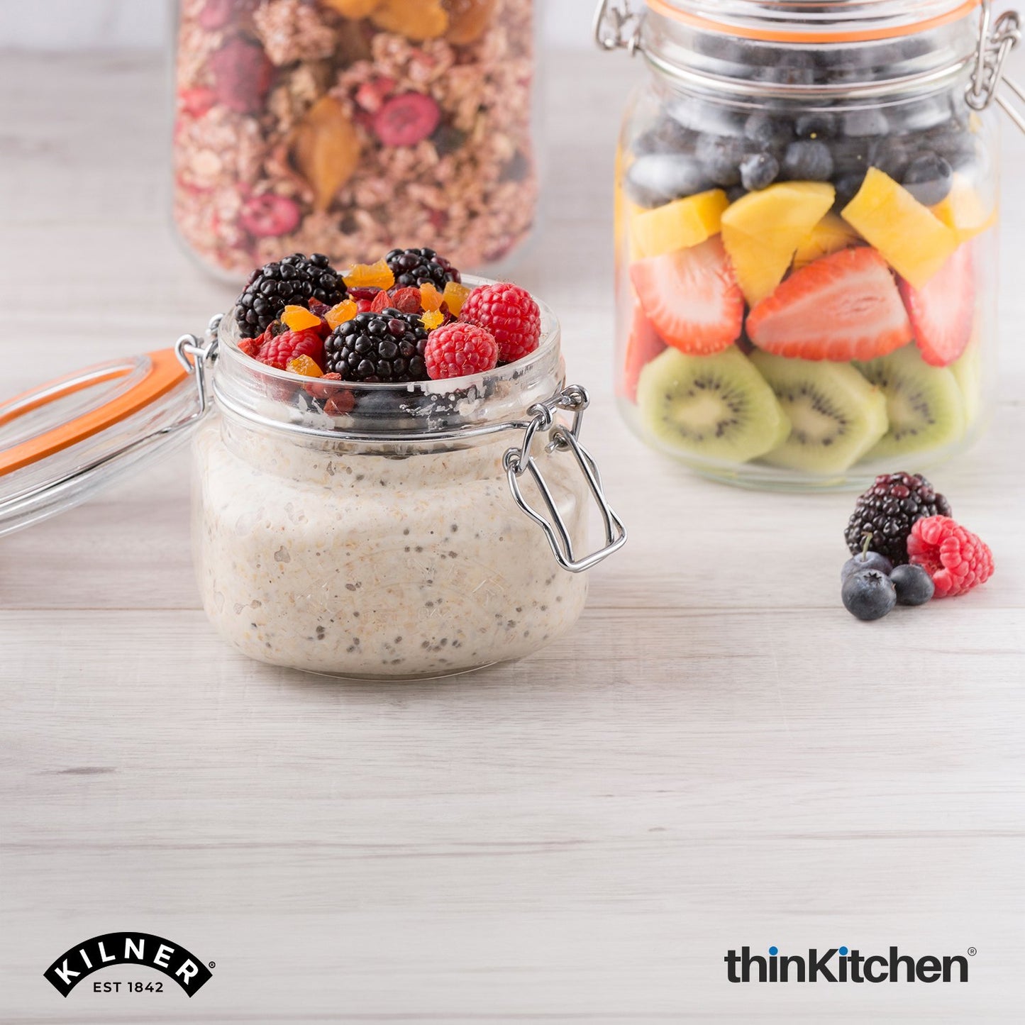 Kilner 0 5 Litre Clip Top Square Jar