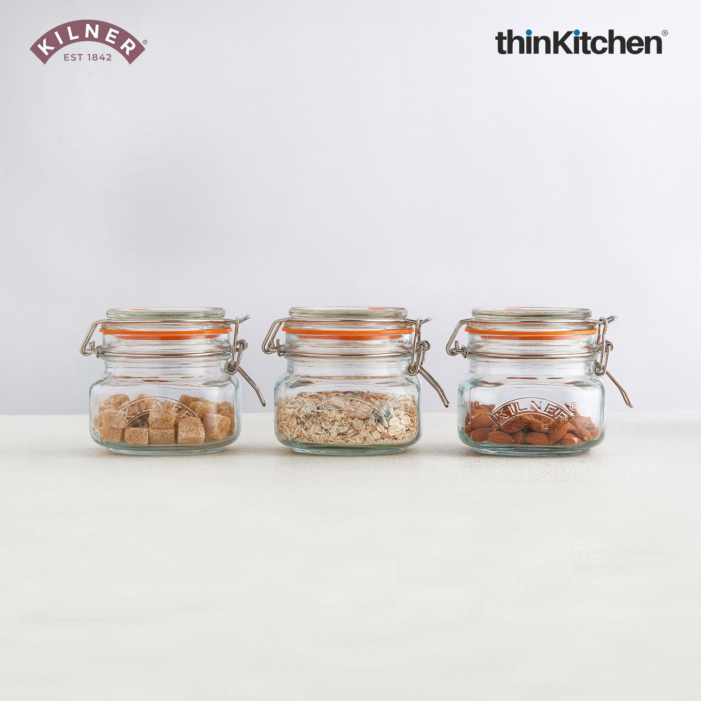 Kilner 0 5 Litre Clip Top Square Jar