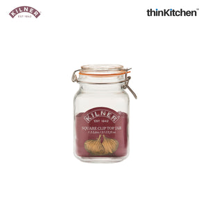Kilner Clip Top Square Jar, 1.5 Litre
