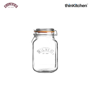 Kilner Clip Top Square Jar, 1.5 Litre