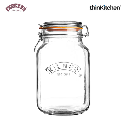 Kilner Square Clip Top Jars 2 Litre