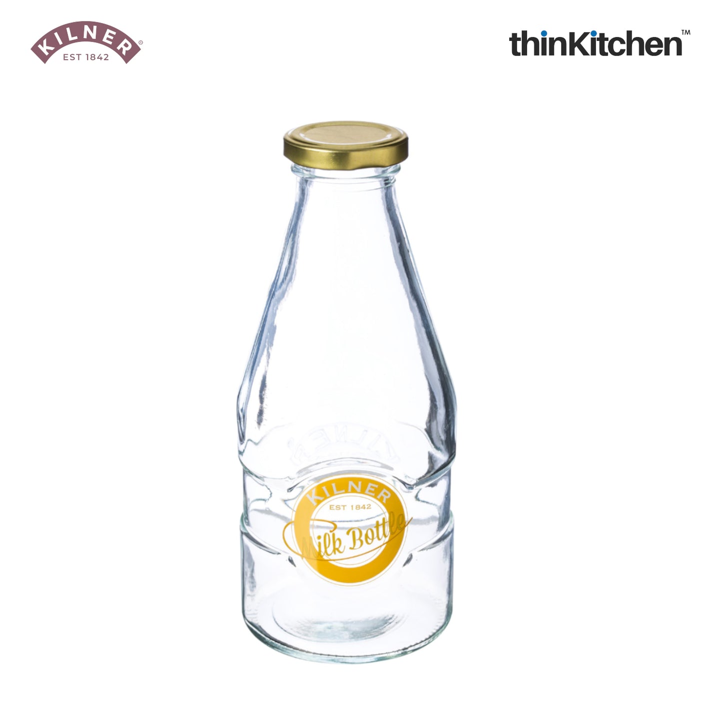 Kilner Clear Glass Milk Bottle 568ml