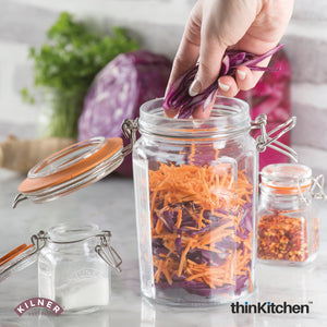 Kilner Facetted Clip Top Jar, 950 ml