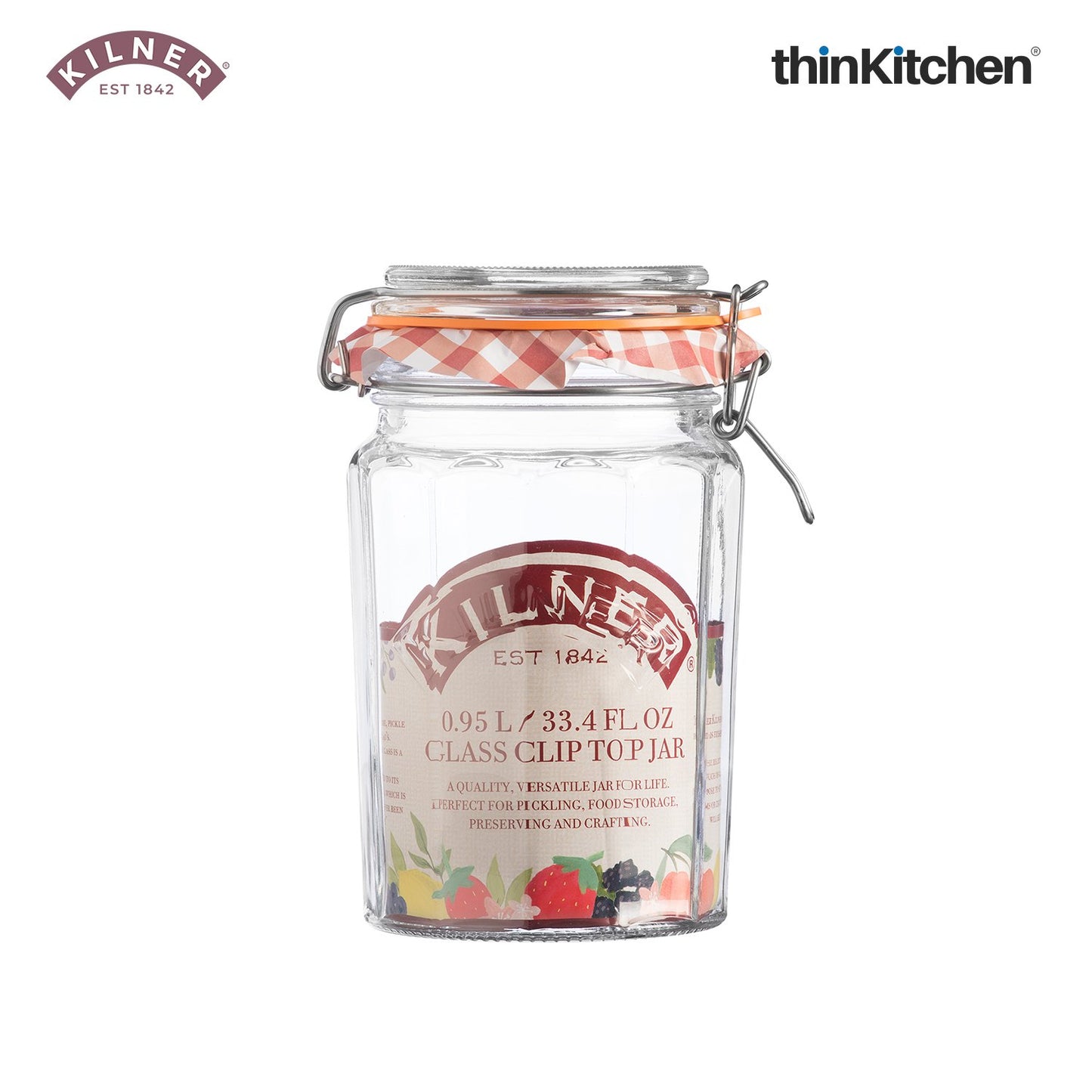 Kilner Facetted Clip Top Jar 950 Ml