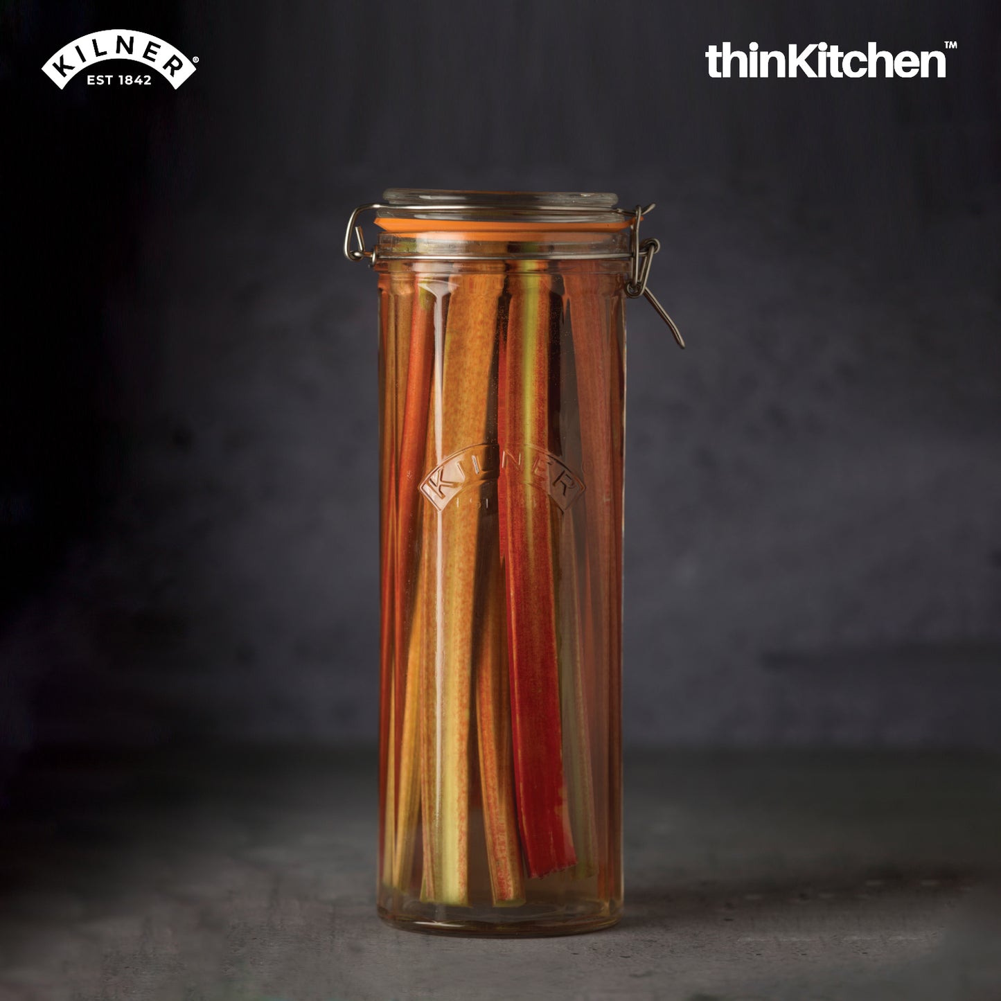 Kilner Facetted Clip Top Jar, 2.2 Litre