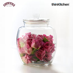Kilner 2 Litre Universal Clear Glass Storage Jar with Airtight Lid – Stylish Glass Kitchen Storage Jar for Biscuits, Treats & Pantry Essentials – BPA-Free, Reusable & Decorative