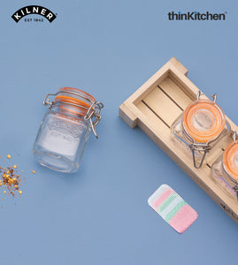 Kilner Glass Clip Top Spice Jars, Set of 5, 70ml each