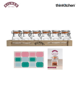 Kilner Glass Clip Top Spice Jars, Set of 5, 70ml each