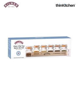 Kilner Glass Clip Top Spice Jars, Set of 5, 70ml each