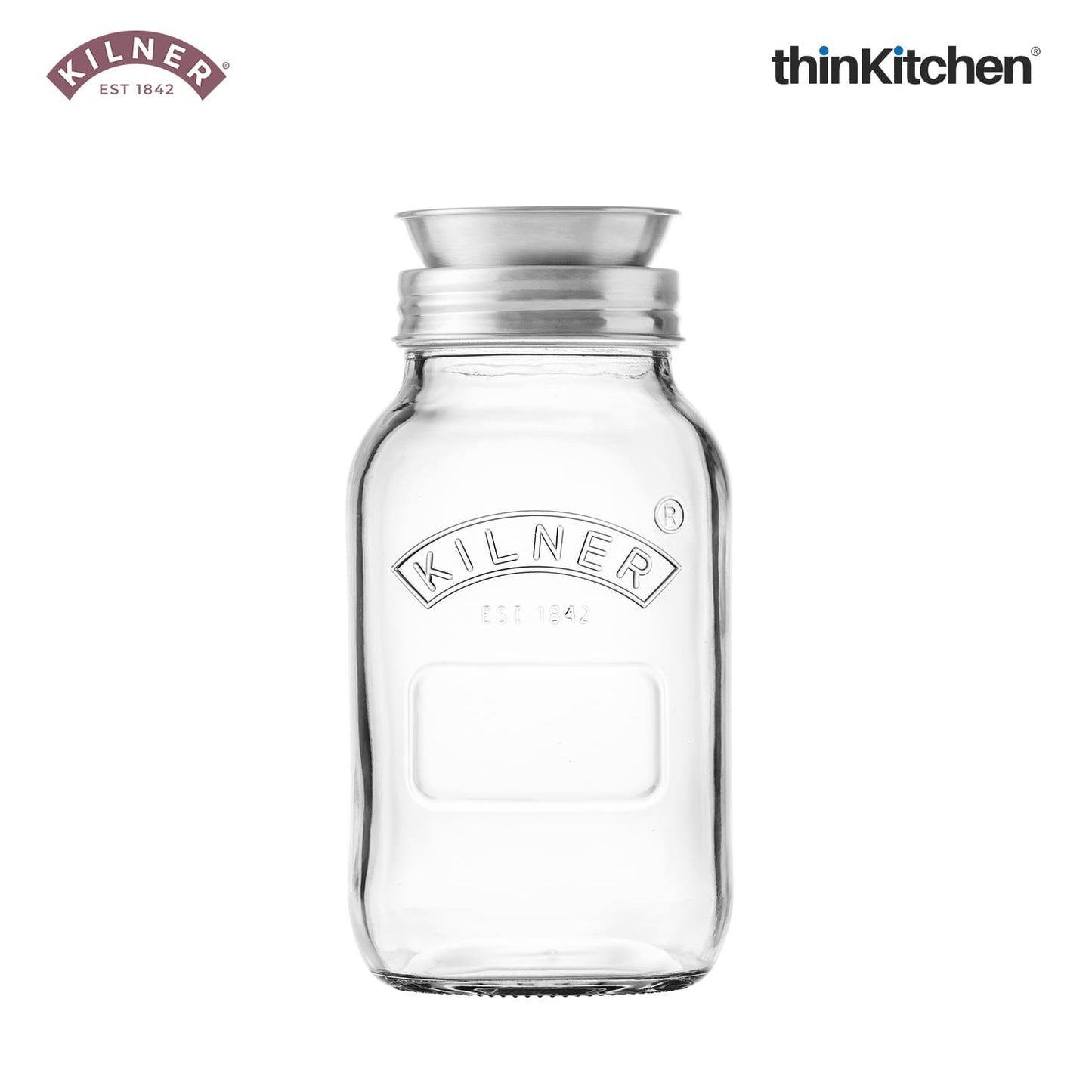 Kilner Spiralizer Set with 1 Litre Jar – Vegetable Spiralizer with Stainless Steel Blade & Storage Lid