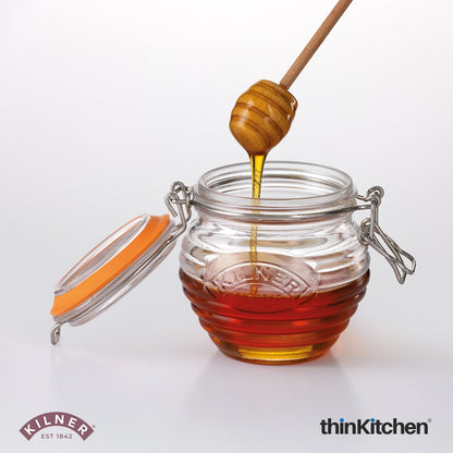 Kilner Honey Pot With Beech Wood Dipper 400ml